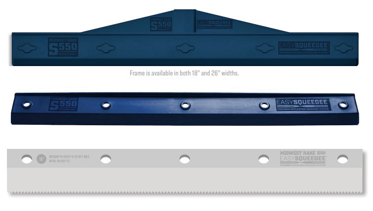 26" Serrated Squeegee Blade/Frame