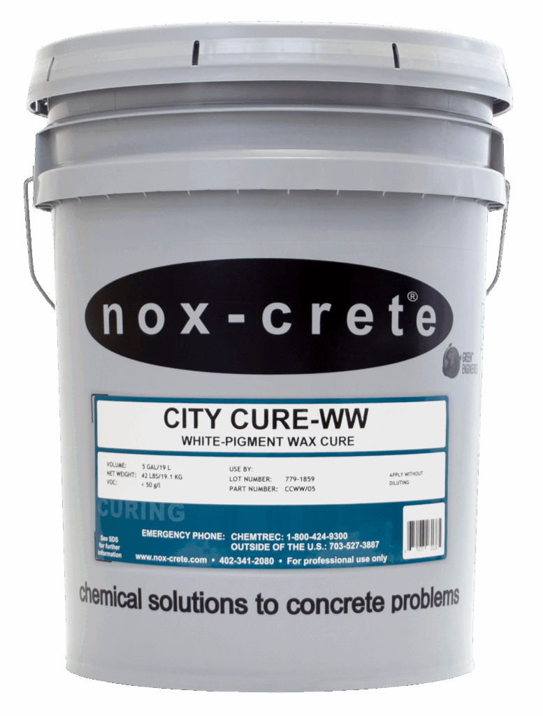 white pigmented wax concrete curing compound